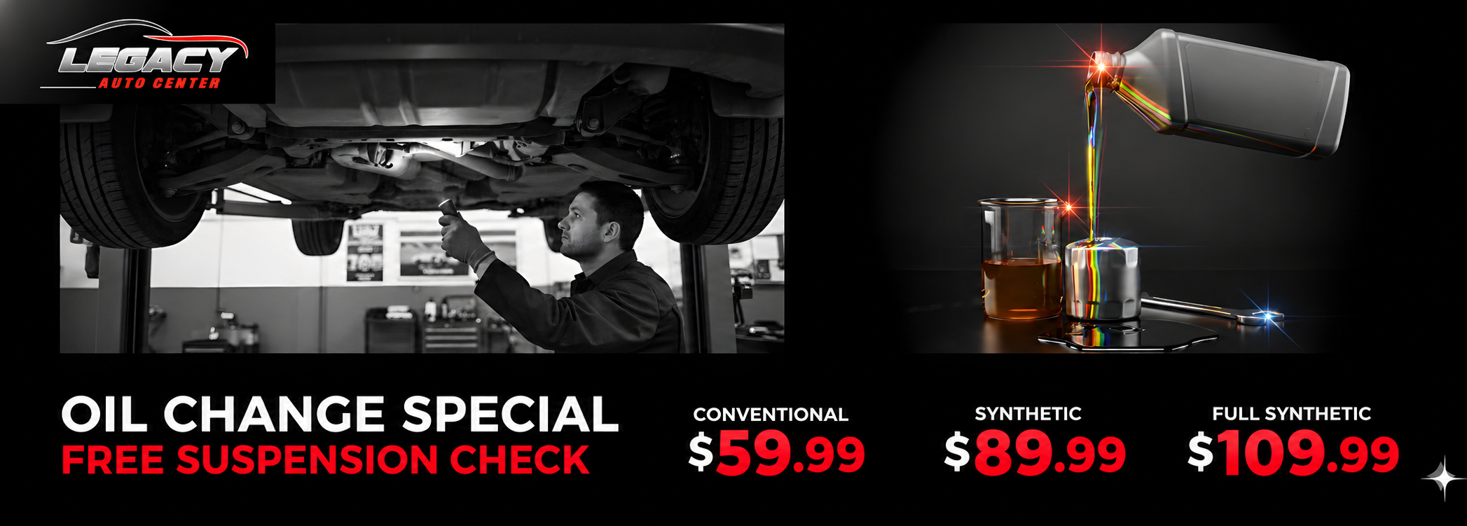 Oil Change Special with Free Suspension Check — Legacy Auto Center